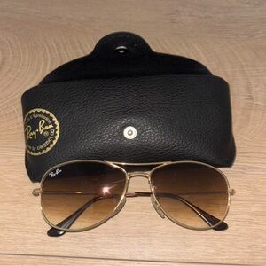 Junior Ray-Ban Gold Frame Sunglasses with Gradient Lenses